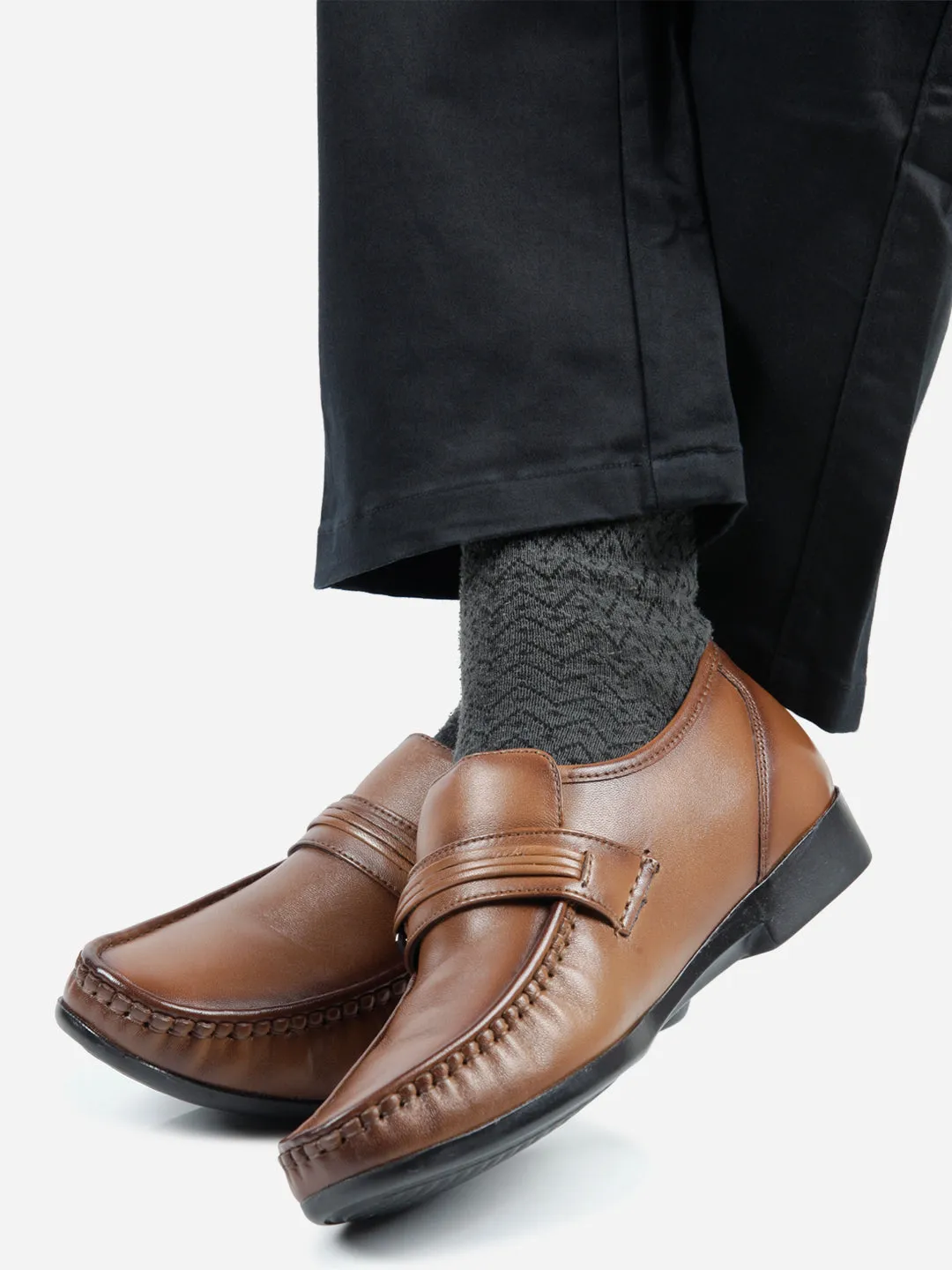 Men's Tan Moc Formal Slip On  (ID1106)
